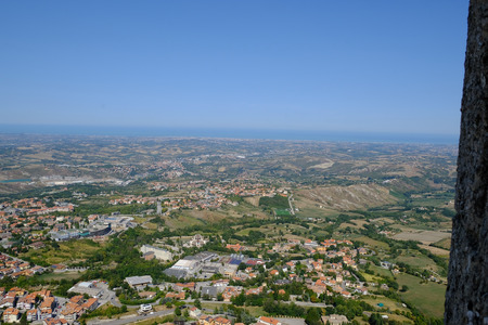 views and landscapes of the republic of san marino in italyの写真素材