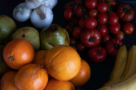 variety of fruit and vegetables of Italian origin