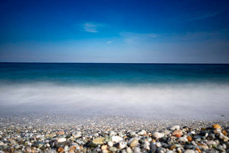 sea landscapes with silk effect of the Ligurian coast of Noli