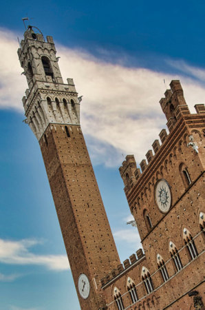 Palazzo Pubblico in Siena, Italyの写真素材