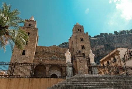 Church of St. Francis of Assisi in Palermo, Sicily, Italyの写真素材