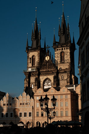 Church of Our Lady before Tyn in Prague, Czech Republic.の写真素材