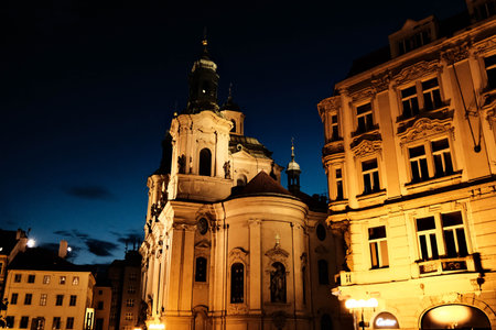 St. Nicholas Church at night.の写真素材
