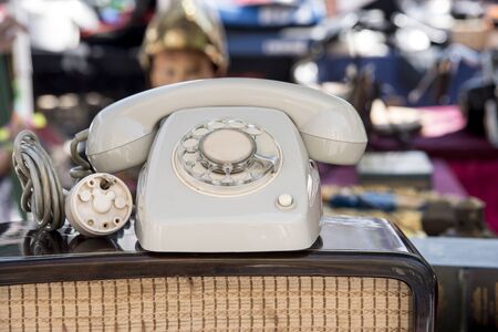 old phone in an antique marketの写真素材