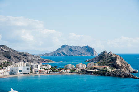 Two Aguilas bays from the castleの写真素材