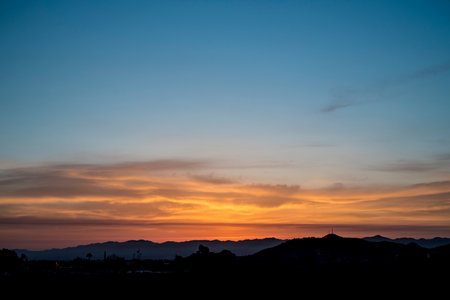 Sunset over the cityの写真素材