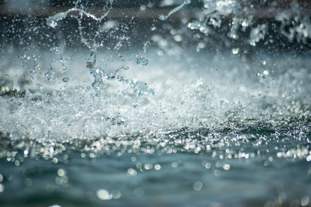 splashes of water as a background. macroの写真素材