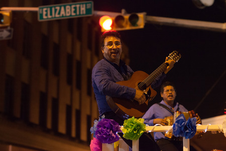 Brownsville, Texas, USA - February 24, 2017, Illuminated Night Parade is part of the Charro Days Fiesta - Fiestas Mexicanas, A bi-national festival between USA and Mexico.のeditorial素材