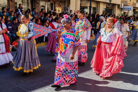 Matamoros, Tamaulipas, Mexico - March 02, 2013, Desfile Fiestas Mexicanas is part of the Charro Days Fiesta - Fiestas Mexicanas, A bi-national festival between USA and Mexico.のeditorial素材