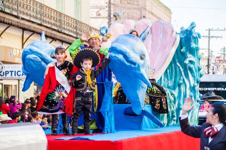 Matamoros, Tamaulipas, Mexico - March 02, 2013, Desfile Fiestas Mexicanas is part of the Charro Days Fiesta - Fiestas Mexicanas, A bi-national festival between USA and Mexico.のeditorial素材