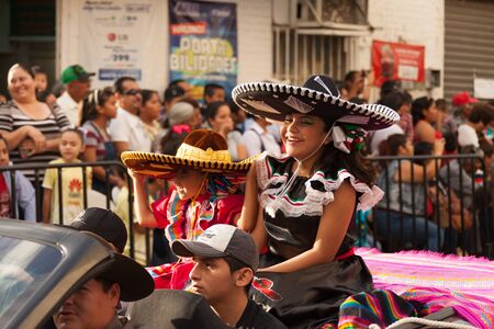 Matamoros, Tamaulipas, Mexico - February 25, 2017, Desfile Fiestas Mexicanas is part of the Charro...