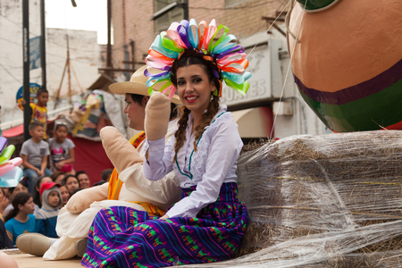 Matamoros, Tamaulipas, Mexico - February 25, 2017, Desfile Fiestas Mexicanas is part of the Charro Days Fiesta - Fiestas Mexicanas, A bi-national festival between USA and Mexico.のeditorial素材
