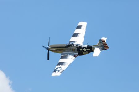 Dayton, Ohio, USA - June 25, 2017 The Vectren Dayton Air Show, Performers and static displays.のeditorial素材