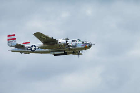 Dayton, Ohio, USA - June 21, 2015 The Vectren Dayton Air Show, Performers and static displays.のeditorial素材
