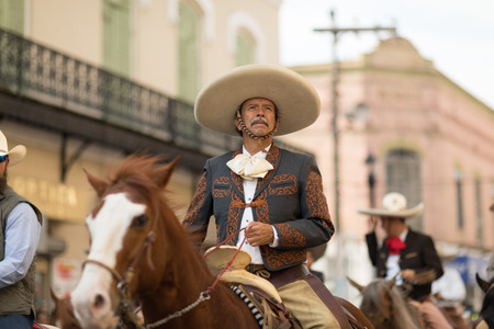 Matamoros, Tamaulipas, Mexico - February 24, 2018, Desfile Fiestas Mexicanas is part of the Charro Days Fiesta - Fiestas Mexicanas, A bi-national festival between USA and Mexico.のeditorial素材