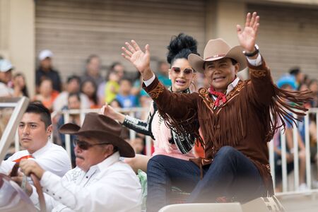 Matamoros, Tamaulipas, Mexico - February 24, 2018, Desfile Fiestas Mexicanas is part of the Charro Days Fiesta - Fiestas Mexicanas, A bi-national festival between USA and Mexico.のeditorial素材