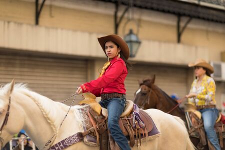 Matamoros, Tamaulipas, Mexico - February 24, 2018, Desfile Fiestas Mexicanas is part of the Charro Days Fiesta - Fiestas Mexicanas, A bi-national festival between USA and Mexico.のeditorial素材