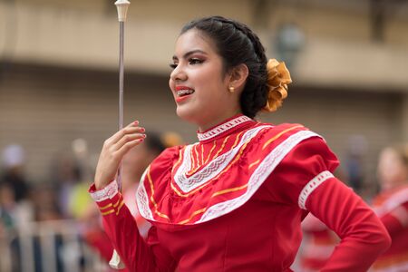 Matamoros, Tamaulipas, Mexico - February 24, 2018, Desfile Fiestas Mexicanas is part of the Charro Days Fiesta - Fiestas Mexicanas, A bi-national festival between USA and Mexico.のeditorial素材