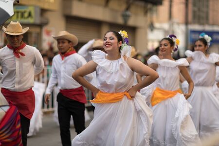 Matamoros, Tamaulipas, Mexico - February 24, 2018, Desfile Fiestas Mexicanas is part of the Charro Days Fiesta - Fiestas Mexicanas, A bi-national festival between USA and Mexico.のeditorial素材