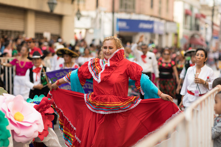 Matamoros, Tamaulipas, Mexico - February 24, 2018, Desfile Fiestas Mexicanas is part of the Charro Days Fiesta - Fiestas Mexicanas, A bi-national festival between USA and Mexico.のeditorial素材