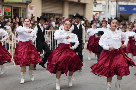 Matamoros, Tamaulipas, Mexico - February 24, 2018, Desfile Fiestas Mexicanas is part of the Charro Days Fiesta - Fiestas Mexicanas, A bi-national festival between USA and Mexico.のeditorial素材