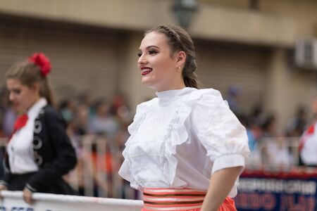 Matamoros, Tamaulipas, Mexico - February 24, 2018, Desfile Fiestas Mexicanas is part of the Charro Days Fiesta - Fiestas Mexicanas, A bi-national festival between USA and Mexico.のeditorial素材