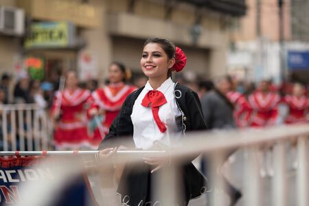 Matamoros, Tamaulipas, Mexico - February 24, 2018, Desfile Fiestas Mexicanas is part of the Charro Days Fiesta - Fiestas Mexicanas, A bi-national festival between USA and Mexico.のeditorial素材