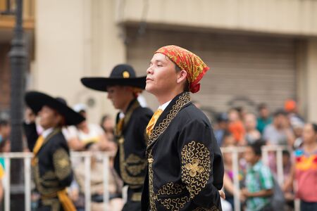 Matamoros, Tamaulipas, Mexico - February 24, 2018, Desfile Fiestas Mexicanas is part of the Charro Days Fiesta - Fiestas Mexicanas, A bi-national festival between USA and Mexico.のeditorial素材
