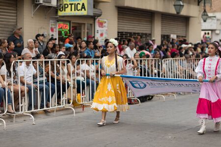 Matamoros, Tamaulipas, Mexico - February 24, 2018, Desfile Fiestas Mexicanas is part of the Charro Days Fiesta - Fiestas Mexicanas, A bi-national festival between USA and Mexico.のeditorial素材