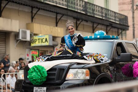 Matamoros, Tamaulipas, Mexico - February 24, 2018, Desfile Fiestas Mexicanas is part of the Charro Days Fiesta - Fiestas Mexicanas, A bi-national festival between USA and Mexico.のeditorial素材