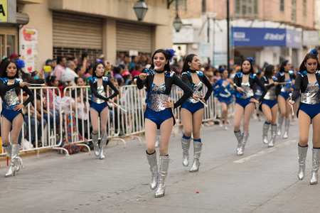 Matamoros, Tamaulipas, Mexico - February 24, 2018, Desfile Fiestas Mexicanas is part of the Charro Days Fiesta - Fiestas Mexicanas, A bi-national festival between USA and Mexico.のeditorial素材