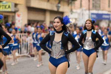 Matamoros, Tamaulipas, Mexico - February 24, 2018, Desfile Fiestas Mexicanas is part of the Charro...