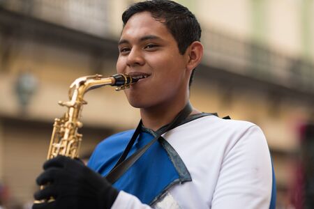 Matamoros, Tamaulipas, Mexico - February 24, 2018, Desfile Fiestas Mexicanas is part of the Charro Days Fiesta - Fiestas Mexicanas, A bi-national festival between USA and Mexico.のeditorial素材