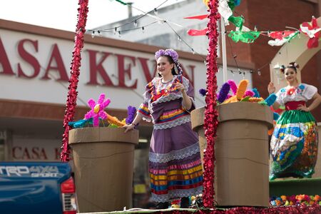 Brownsville, Texas, USA - February 24, 2018, Grand International Parade is part of the Charro Days...