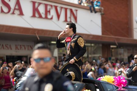 Brownsville, Texas, USA - February 24, 2018, Grand International Parade is part of the Charro Days Fiesta - Fiestas Mexicanas, A bi-national festival between USA and Mexico.のeditorial素材