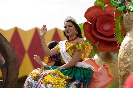 Brownsville, Texas, USA - February 24, 2018, Grand International Parade is part of the Charro Days Fiesta - Fiestas Mexicanas, A bi-national festival between USA and Mexico.のeditorial素材