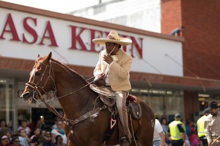 Brownsville, Texas, USA - February 24, 2018, Grand International Parade is part of the Charro Days Fiesta - Fiestas Mexicanas, A bi-national festival between USA and Mexico.のeditorial素材