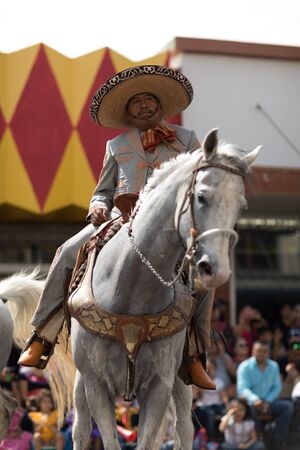 Brownsville, Texas, USA - February 24, 2018, Grand International Parade is part of the Charro Days Fiesta - Fiestas Mexicanas, A bi-national festival between USA and Mexico.のeditorial素材