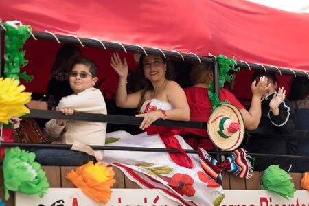 Brownsville, Texas, USA - February 24, 2018, Grand International Parade is part of the Charro Days...