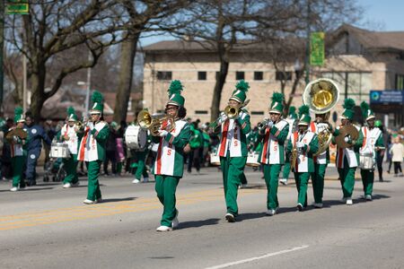 Chicago, Illinois, USA - March 11, 2018, The South Side Irish Parade is a cultural and religious...