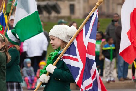 Indianapolis, indiana, USA - March 17, 2017, The St. Patrickâs Day Parade is a cultural and religious celebration from Ireland in honor of  Saint Patrick.のeditorial素材