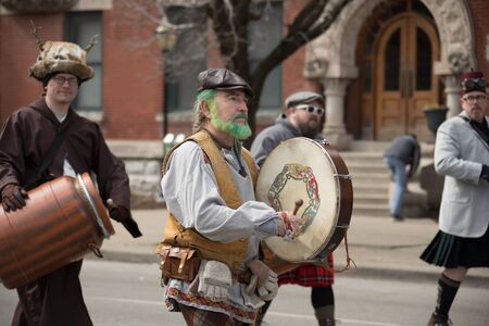 Indianapolis, indiana, USA - March 16, 2018, The St. Patrickâs Day Parade is a cultural and religious celebration from Ireland in honor of  Saint Patrick.のeditorial素材