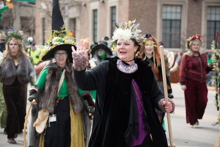 Indianapolis, indiana, USA - March 16, 2018, The St. Patrickâs Day Parade is a cultural and religious celebration from Ireland in honor of  Saint Patrick.のeditorial素材