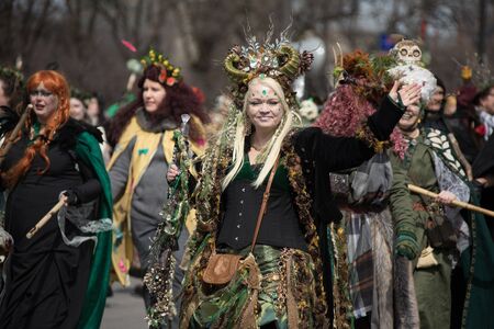 Indianapolis, indiana, USA - March 16, 2018, The St. Patrickâ€™s Day Parade is a cultural and...