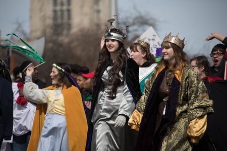 Indianapolis, indiana, USA - March 16, 2018, The St. Patrickâs Day Parade is a cultural and religious celebration from Ireland in honor of  Saint Patrick.のeditorial素材