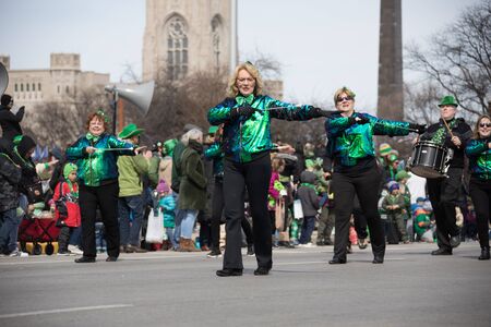 Indianapolis, indiana, USA - March 16, 2018, The St. Patrickâs Day Parade is a cultural and religious celebration from Ireland in honor of  Saint Patrick.のeditorial素材
