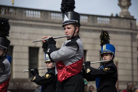 Indianapolis, indiana, USA - March 16, 2018, The St. Patrickâs Day Parade is a cultural and religious celebration from Ireland in honor of  Saint Patrick.のeditorial素材