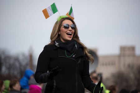 Indianapolis, indiana, USA - March 16, 2018, The St. Patrickâs Day Parade is a cultural and religious celebration from Ireland in honor of  Saint Patrick.のeditorial素材