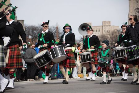 Indianapolis, indiana, USA - March 16, 2018, The St. Patrickâs Day Parade is a cultural and religious celebration from Ireland in honor of  Saint Patrick.のeditorial素材