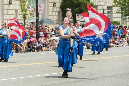 Washington, D.C., USA - July 4, 2017, The National Independence Day Parade is the  Fourth of July...